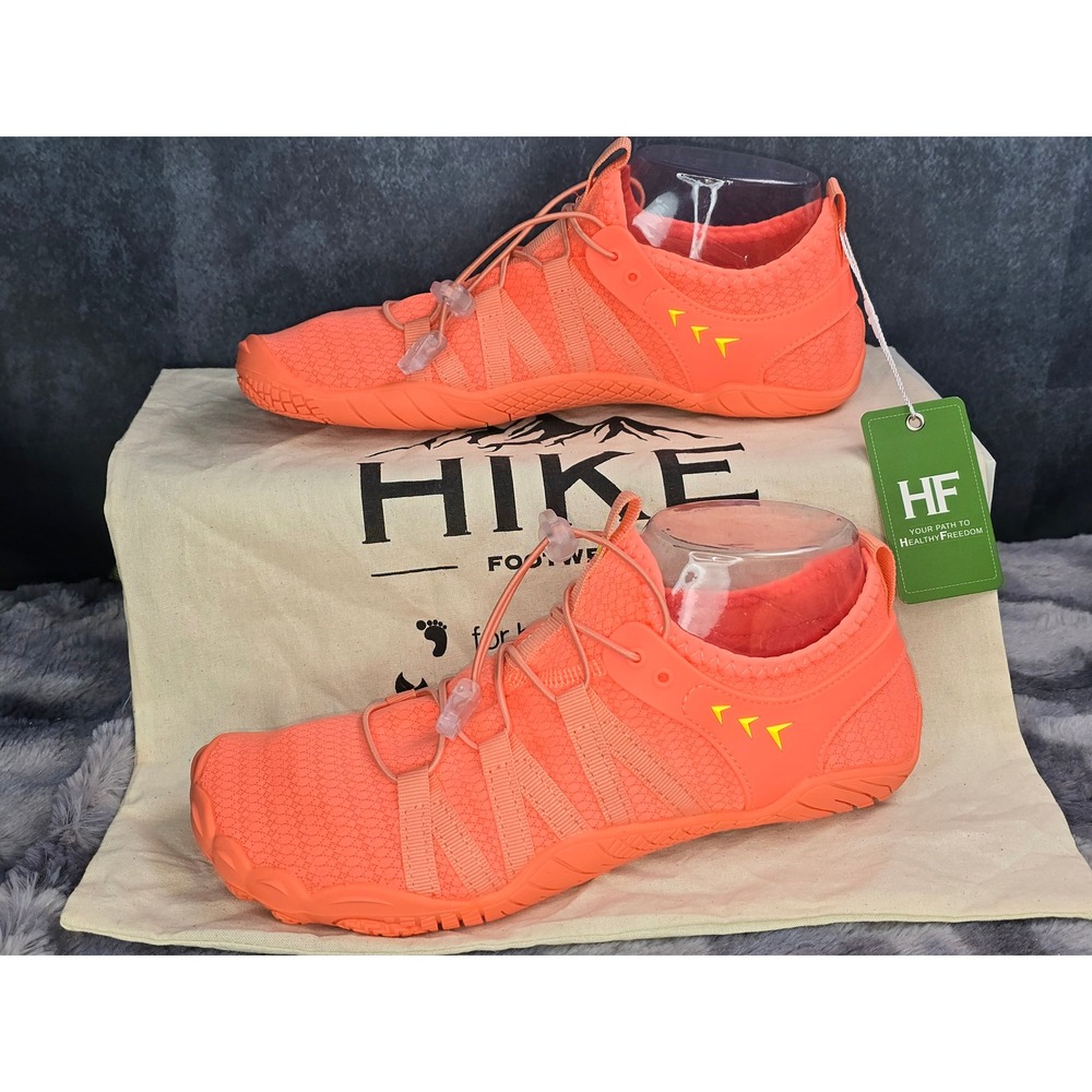NWT Hike Footwear Caspian Adventure Barefoot Shoes Orange Neon Womens EU 39 US 8